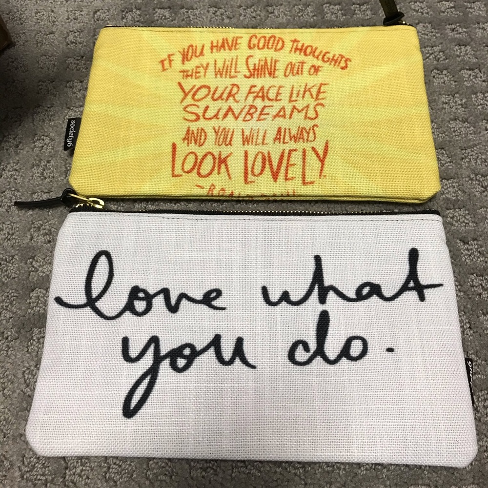 Society 6 carryall pouches- never used